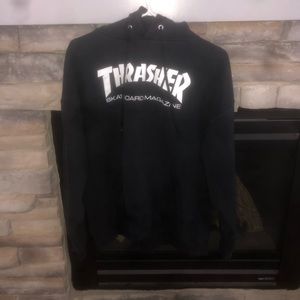 Thrasher Hoodie (black & white)